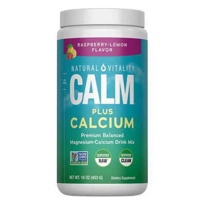 Natural Calm Plus Calcium, Raspberry Lemon - 454g