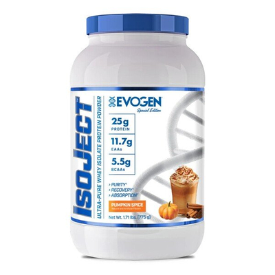 Evogen IsoJect Izolat Białka Serwatkowego Dyniowa Przyprawa Na Wzrost Mięśni 775g