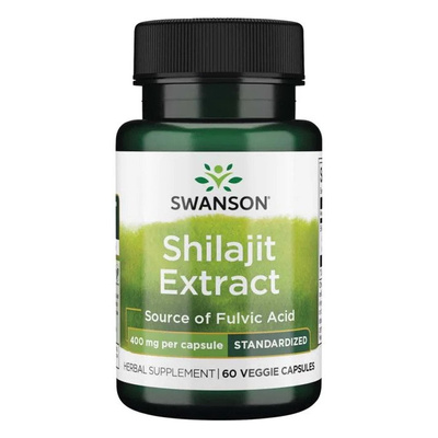 Swanson Shilajit Extract 400mg Mumio na Witalność 60 Kapsułek