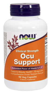 NOW Foods Ocu Support™ Clinical Strength Wsparcie dla Wzroku i Zdrowia Plamki Żółtej 90 Kapsułek