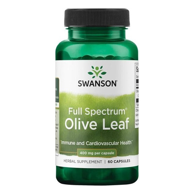 Swanson Liść Oliwny 400mg na Wsparcie Odporności 60 Kapsułek