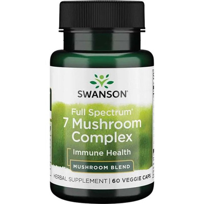 Swanson Full Spectrum 7 Mushroom Complex na Wsparcie Odporności 60 Kapsułek
