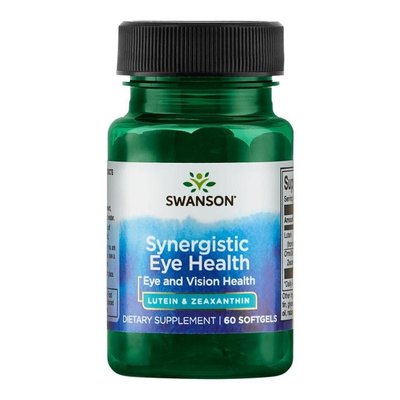 Swanson Synergistic Eye Health Luteina i Zeaksantyna na Wsparcie Zdrowego Widzenia 60 Kapsułek