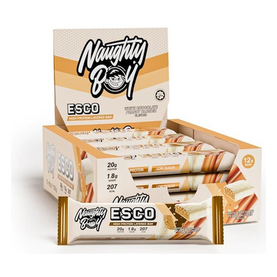 ESCO Protein Bar, White Chocolate Peanut Blondie - 12 x 65g