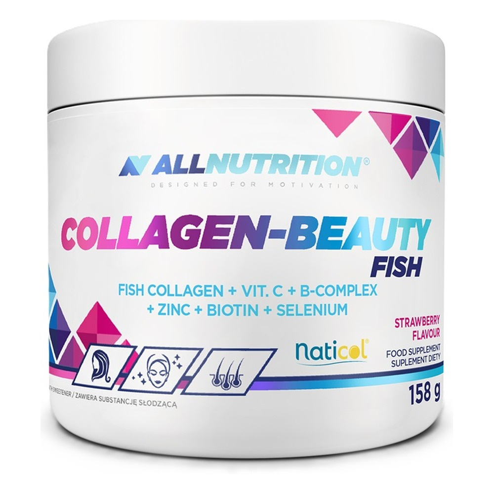 Allnutrition Collagen-Beauty Peptydy Kolagenu Morskiego Truskawka 158g