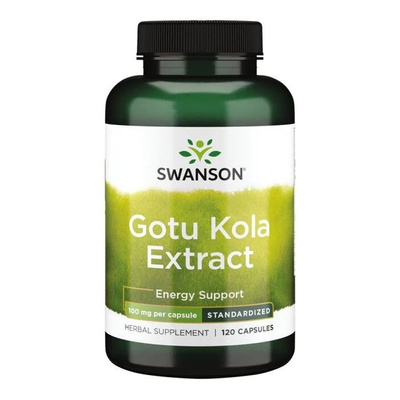 Swanson Gotu Kola Ekstrakt 100mg na Pamięć i Krążenie 120 Kapsułek