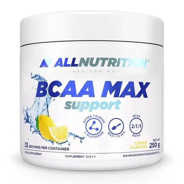 AllNutrition BCAA Max Support Wsparcie Treningu Regeneracji i Wytrzymałości Mięśni 250g