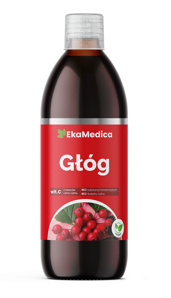 EkaMedica Naturalny 100% Sok z Owoców Głogu 500ml