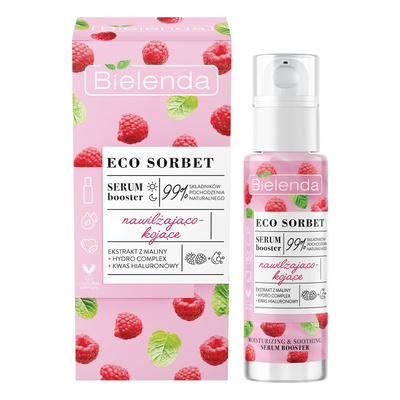 Bielenda Eco Sorbet Malina Silnie Nawilżające i Kojące Serum Booster dla Cery Wrażliwej 30ml
