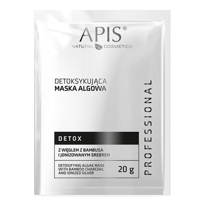 Apis Professional Detox Maska Algowa z Węglem i Jonizowanym Srebrem 20g