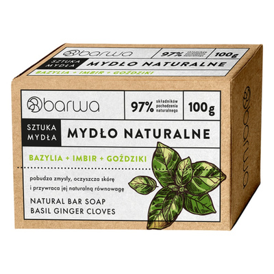 Barwa Naturalne Mydło w Kostce z Bazylią 100g