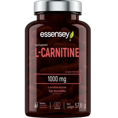 Essensey L-Karnityna 1000mg Wsparcie Metabolizmu Tłuszczów 90 Kapsułek