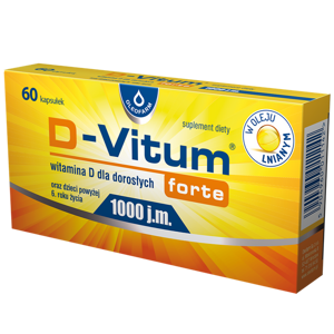 D-Vitum Forte 1000 j.m. Witamina D dla Dorosłych 60 Kapsułek