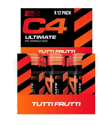 Cellucor C4 Ultimate Shot Przedtreningowy Tutti Frutti Dla Intensywnych Treningów 12 x 60ml