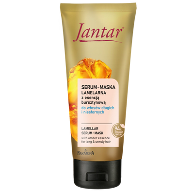 Jantar Lamelarne Serum-Maska z Esencją Bursztynową dla Włosów Długich Zniszczonych i Niesfornych 100ml