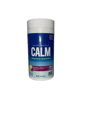 Natural Vitality Calm Magnez w Proszku Malina Cytryna Na Stres i Relaks 113g