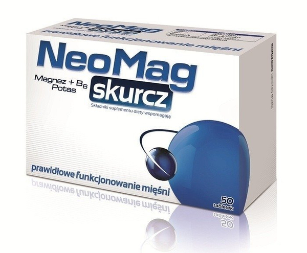 Aflofarm NeoMag Skurcz na Prawidłowe Funkcjonowanie Mięśni 50 Tabletek