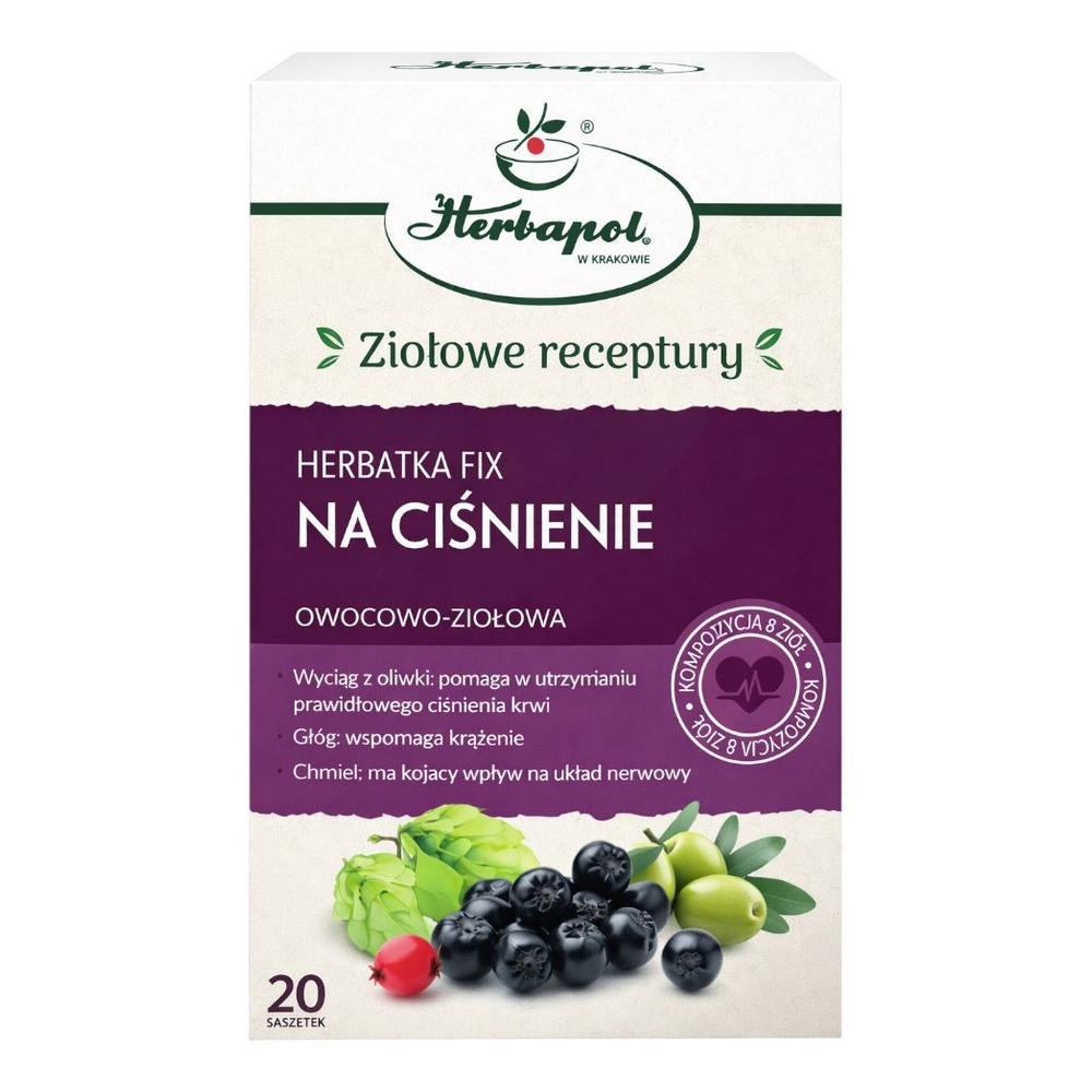 Herbapol Herbatka Fix na Ciśnienie i Układ Krążenia z Wyciągiem z Oliwki 20x2g