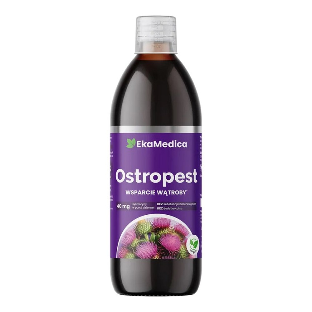 EkaMedica Naturalny Sok Z Ostropestu Bez Dodatku Cukru, Wspiera Trawienie 500ml
