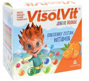 Visolvit Junior Witaminy dla Dzieci w Proszku o Smaku Pomarańczowym 10 Saszetek