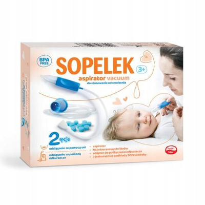 Sopelek 3 Aspirator do Higieny Nosa dla Niemowląt od 1. Dnia Życia 1 Sztuka