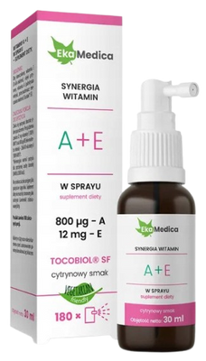 EkaMedica Witamina A 800 µg i E 12 mg w Sprayu 30ml