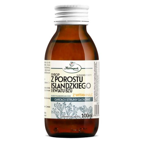 Herbapol Syrop z Porostu Islandzkiego i Kwiatu Bzu z Witaminą C na Gardło i Struny Głosowe 100ml