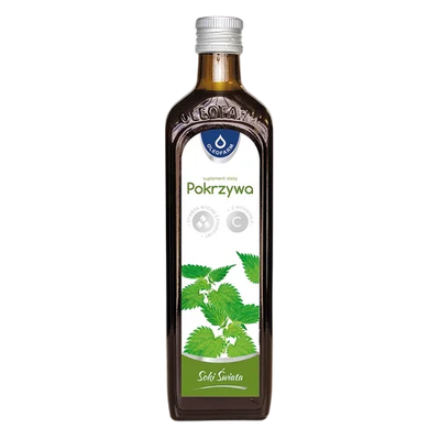 Oleofarm Sok z Pokrzywy + Witamina C Naturalne Wsparcie Odporności 490ml Best Before 30.11.26