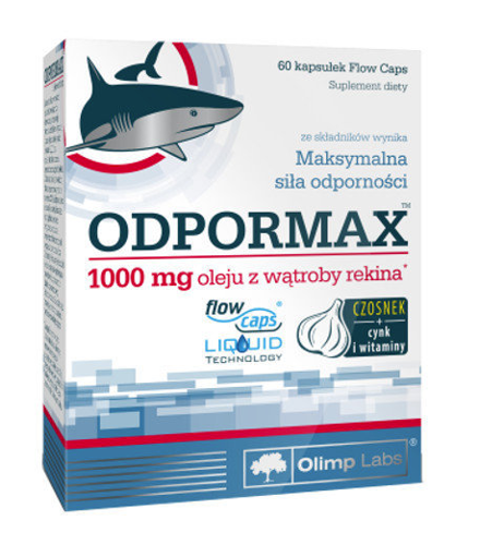 Olimp Odpormax Olej z Wątroby Rekina + Witaminy A, D, E + Cynk 60 Kapsułek