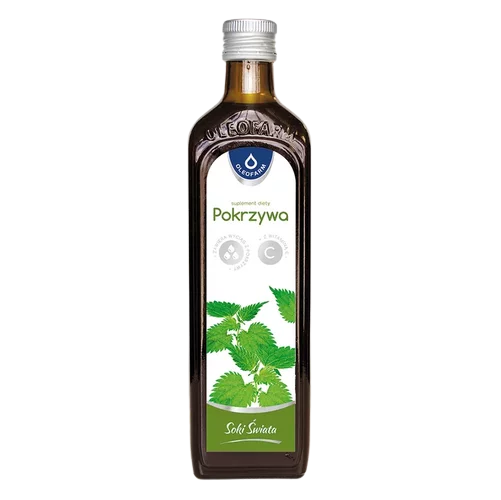 Oleofarm Sok z Pokrzywy + Witamina C Naturalne Wsparcie Odporności 490ml Best Before 30.11.26