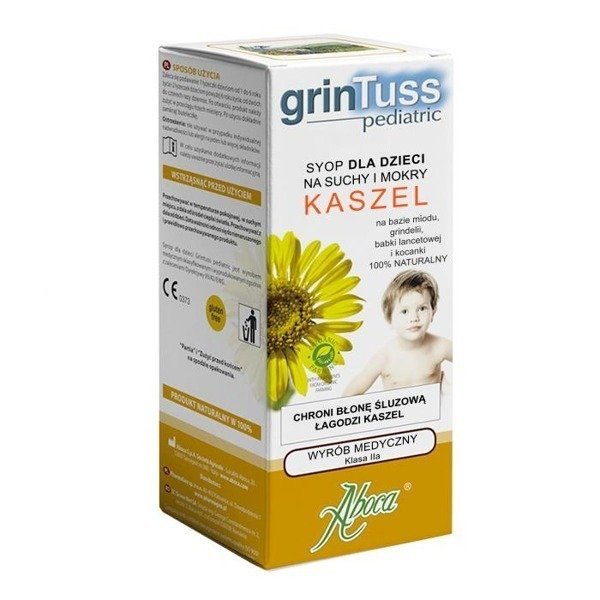 GrinTuss Pediatric Syrop na Kaszel Suchy i Mokry dla Dzieci 128g