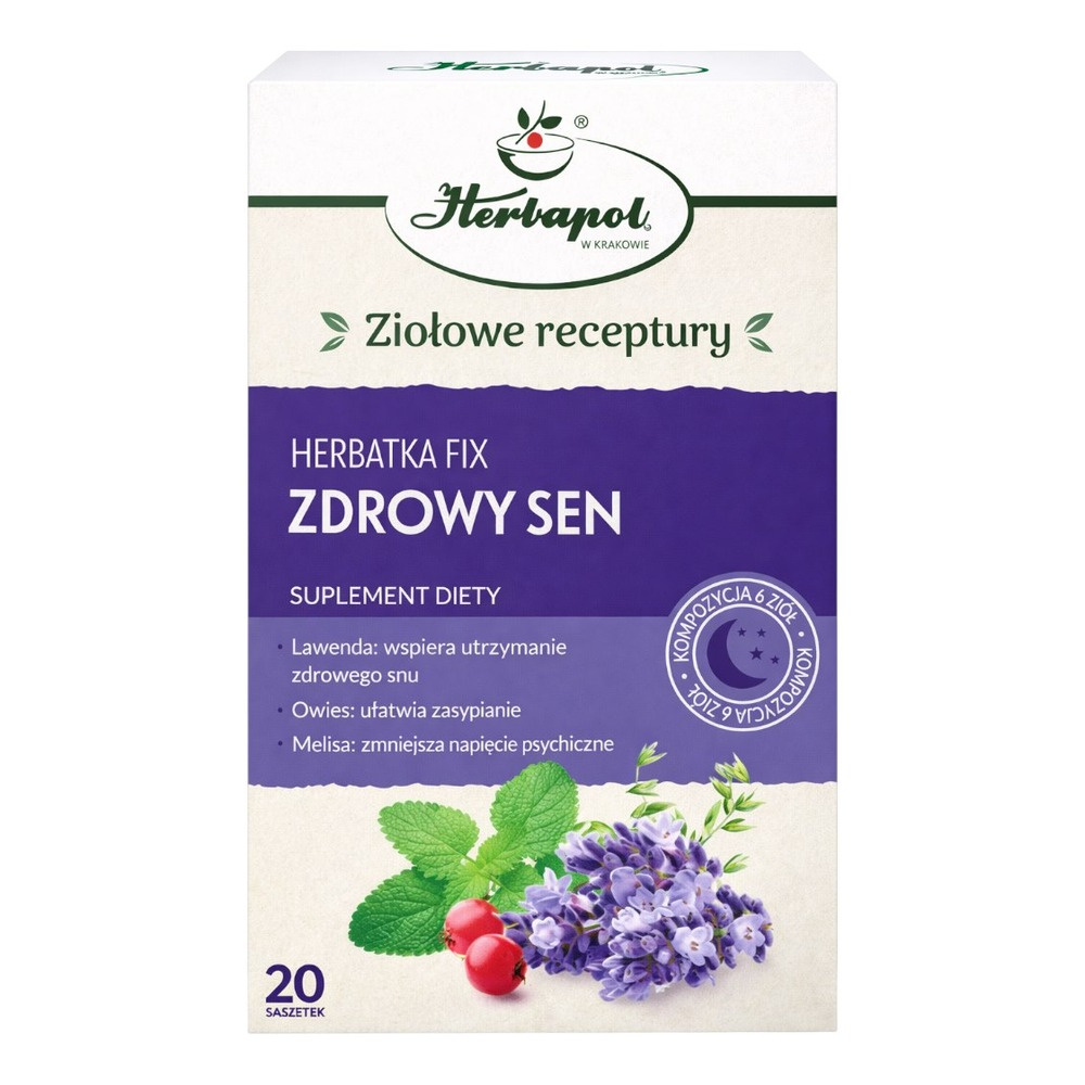 Herbapol Herbatka Fix Zdrowy Sen Kompozycja Ziół na Zaburzenia Snu 20x2g