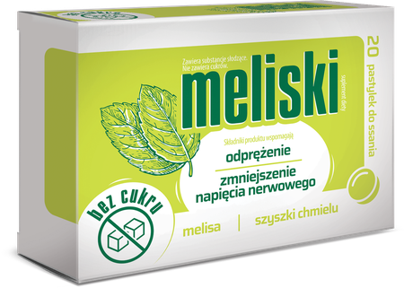 Meliski Pastylki na Odprężenie i Zmniejszenie Napięcia Nerwowego 20 Pastylek