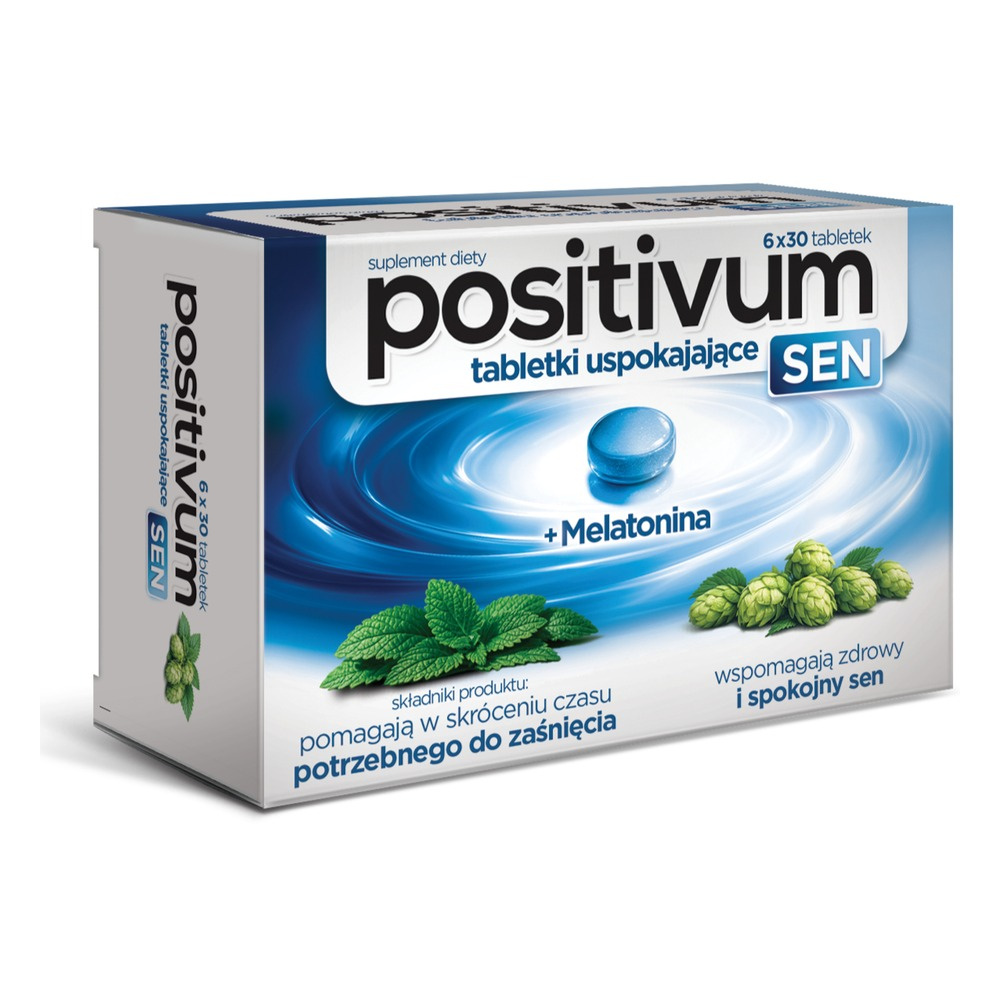 Positivum Sen Tabletki Wspomagające Zdrowy i Spokojny Sen 90 Tabletek
