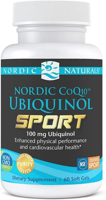 Nordic Naturals Nordic Koenzym Q10 Ubichinol Sport Na Energię i Wydolność 60 Kapsułek Miękkich