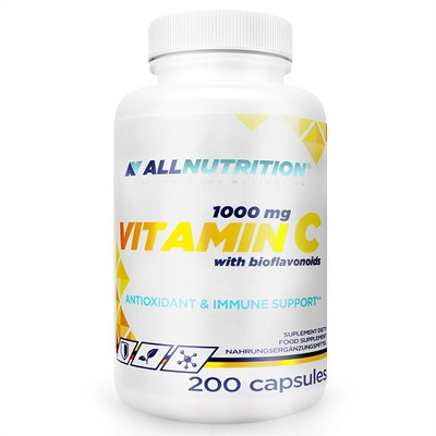 Allnutrition Witamina C 1000mg z Bioflawonoidami, wsparcie odporności, 200 kapsułek
