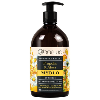 Barwa Receptury Natury Odżywcze Mydło w Płynie Propolis i Aloes 480ml