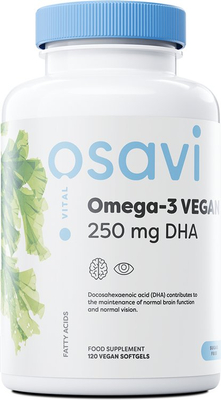 Osavi Omega 3 Weganskie 250mg DHA 120 weganskich kapsulek