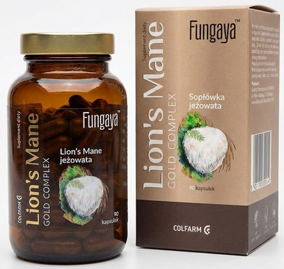Colfarm Lion's Mane Gold Complex Wspiera Koncentrację i Witalność 90 Kapsułek