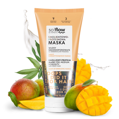 So!Flow Emolientowo - Proteinowa Maska dla Włosów Średnioporowatych i z Tendencją do Puszenia 200ml