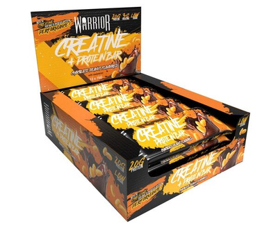 Warrior Creatine + Protein Bar, Chocolate Peanut - 12 x 75g
