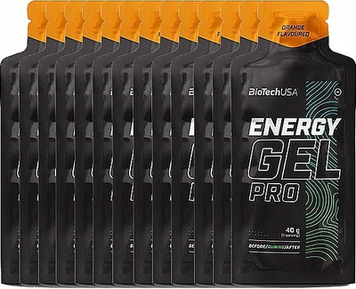 BioTechUSA Energy Gel Pro Pomarańczowy Żel Energetyczny na Wytrzymałość 12 x 40g