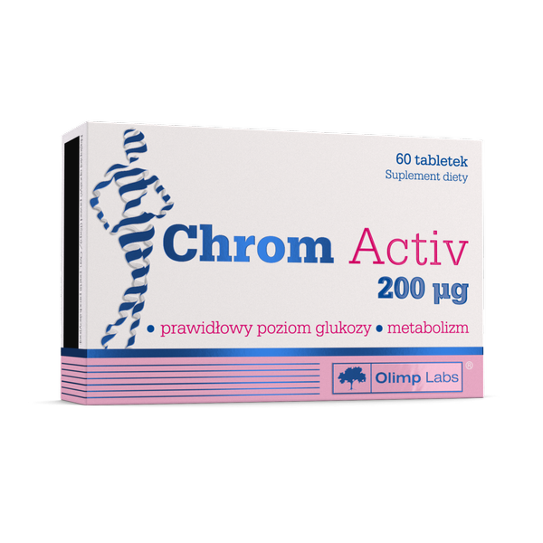Olimp Chrom Activ 200µg na Prawidłowy Poziom Glukozy 60 Tabletek