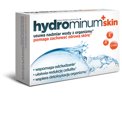 Hydrominum Skin Wspomaga Usuwanie Nadmiaru Wody z Organizmu 30 Tabletek