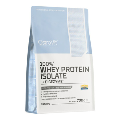 OstroVit 100% Whey Protein Isolate + DigeZyme izolat białka serwatkowego Naturalny 700g