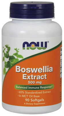 NOW Foods Boswellia Ekstrakt 500mg Na Wsparcie Równowagi Immunologicznej 90 Kapsułek