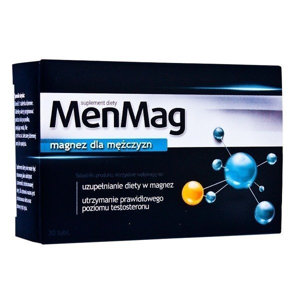 Aflofarm MenMag Magnez dla Mężczyzn Wspierający Poziom Testosteronu 30 Tabletek