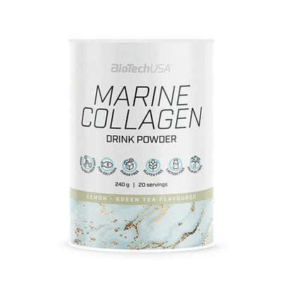 BioTechUSA Marine Collagen Cytryna-Zielona Herbata w Proszku na Skórę i Stawy 240g