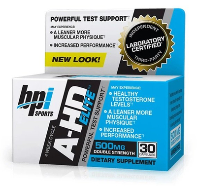BPI Sports A-HD Elite Środek Wspierający Testosteron Dla Mężczyzn 30 Kapsułek