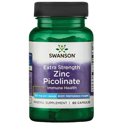 Swanson Zinc Picolinate Body Preferred Form, 50mg Extra Strength - 60 caps